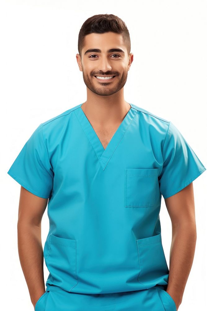 Mexican male nurse portrait adult man. AI generated Image by rawpixel.