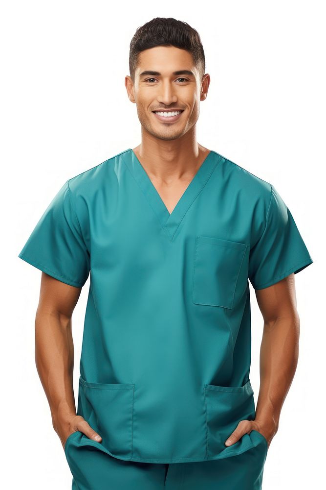 Mexican male nurse portrait t-shirt adult. AI generated Image by rawpixel.