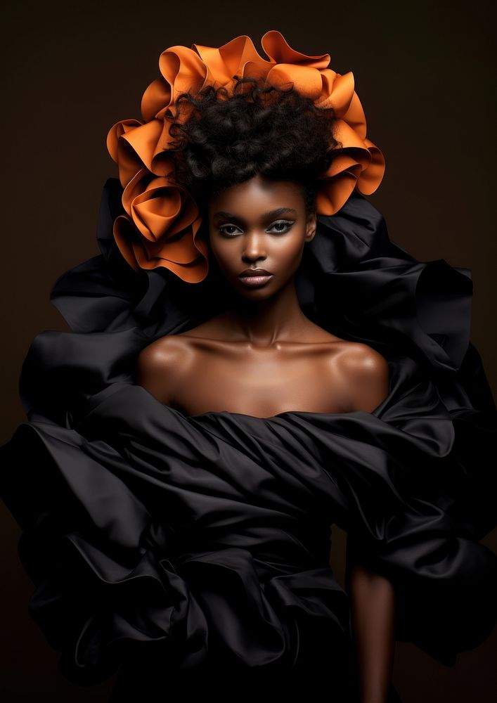 Black female fashion dress photography. AI generated Image by rawpixel.