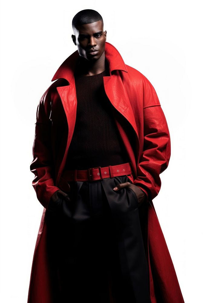 Black male fashion overcoat clothing. AI generated Image by rawpixel.