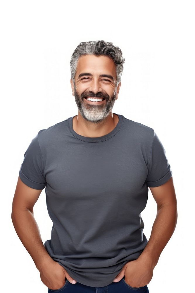 Mexican man showing thumb up laughing clothing t-shirt. AI generated Image by rawpixel.