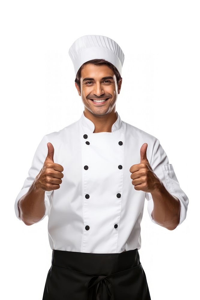 Mexican chef showing thumb up clothing adult men. AI generated Image by rawpixel.