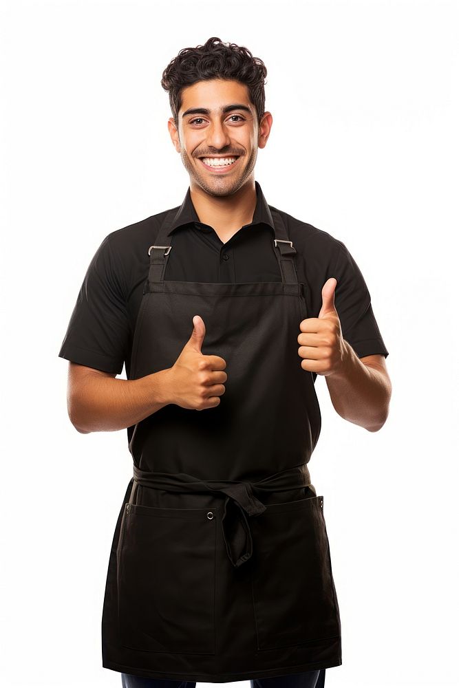 Mexican barista showing thumb up adult men man. AI generated Image by rawpixel.