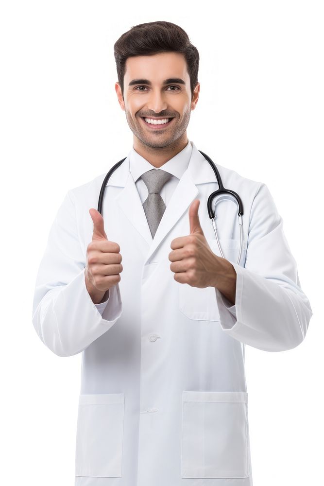 Mexican doctor showing thumb up clothing adult man. AI generated Image by rawpixel.