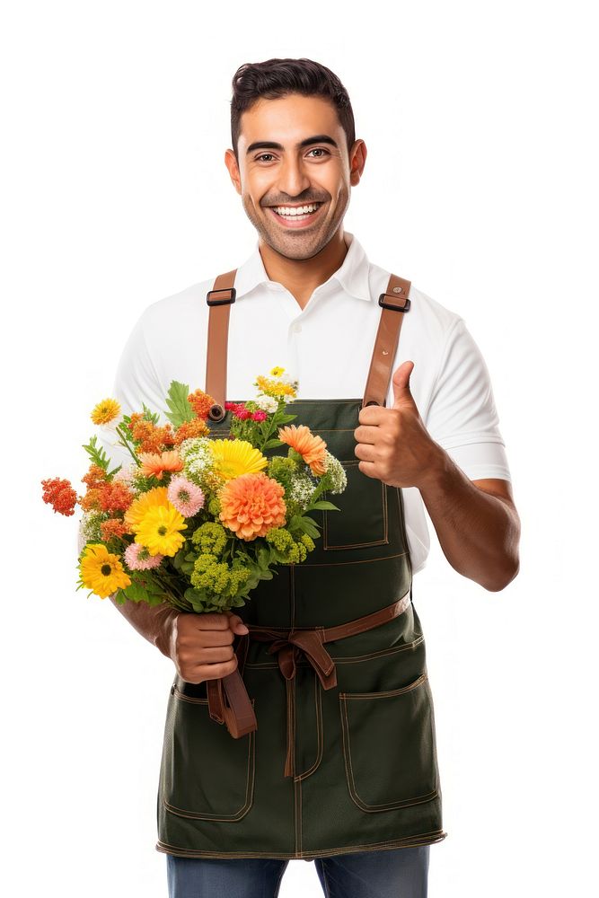 Mexican florist showing thumb up flower adult plant. AI generated Image by rawpixel.