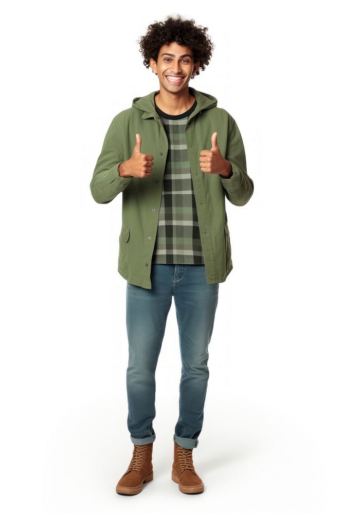 Mexican man showing thumbs up clothing sleeve jacket. AI generated Image by rawpixel.