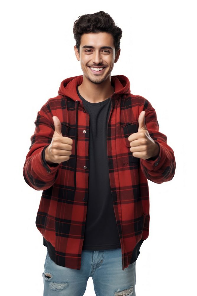 Mexican man showing thumbs up sweatshirt clothing sweater. AI generated Image by rawpixel.