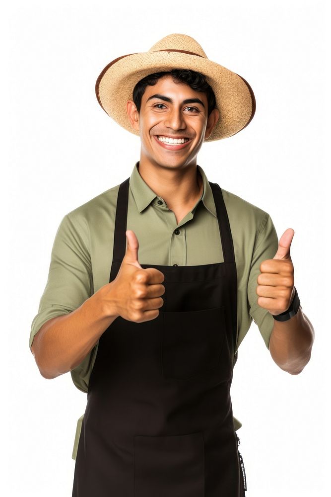 Mexican waiter showing thumb up clothing adult hand. AI generated Image by rawpixel.
