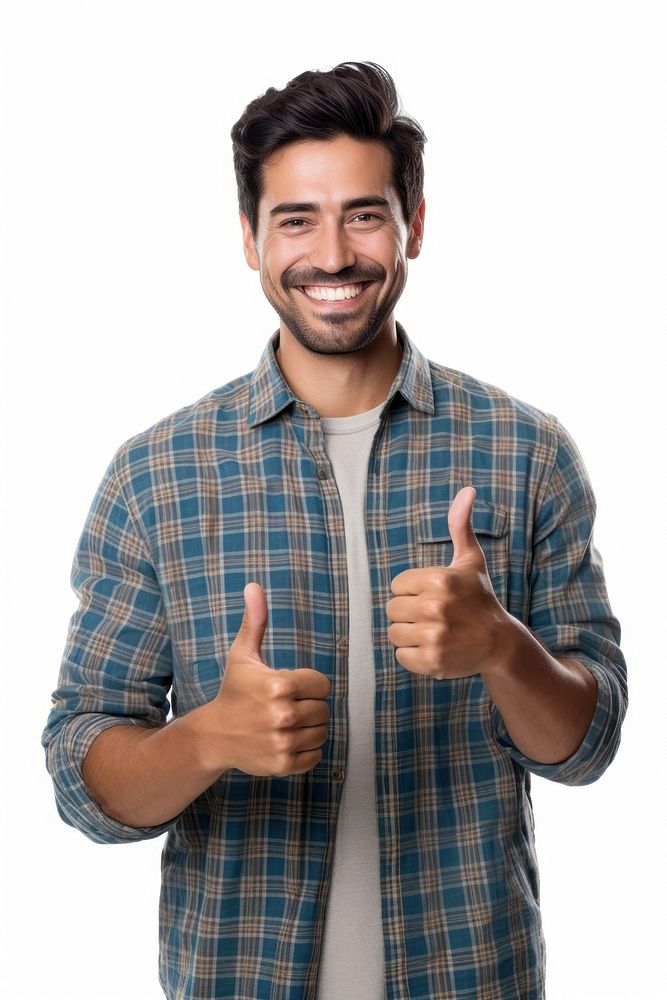 Mexican teacher showing thumb up clothing finger smile. AI generated Image by rawpixel.