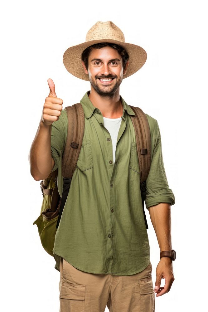 Mexican traveler showing thumb up clothing adult men. AI generated Image by rawpixel.