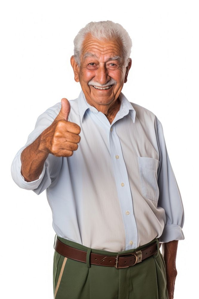 Mexican man showing thumb up clothing finger adult. AI generated Image by rawpixel.