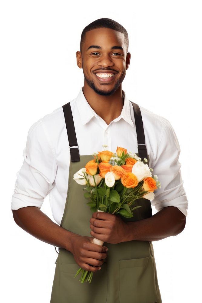 African American flowerist smiling holding adult. AI generated Image by rawpixel.