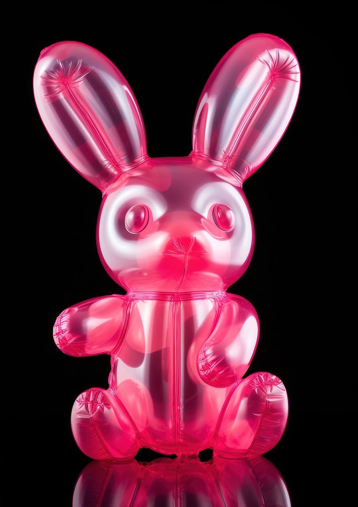 A rabbit balloon purple toy. AI generated Image by rawpixel.