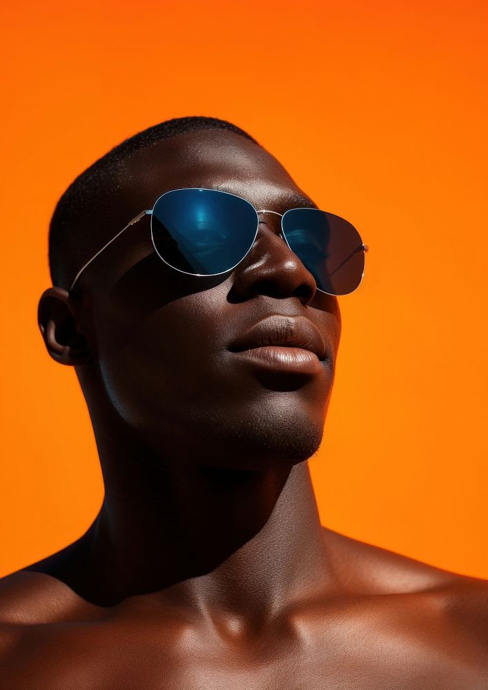 Black man photography sunglasses portrait. AI generated Image by rawpixel.