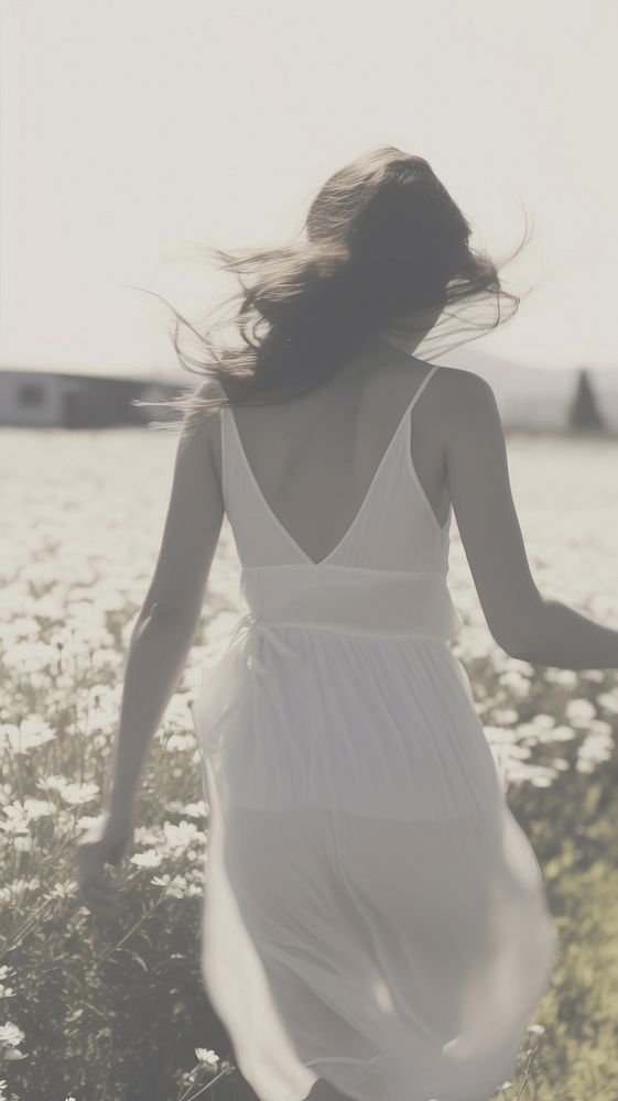 White dress portrait outdoors fashion. AI generated Image by rawpixel.