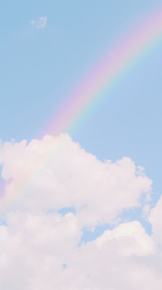 Rainbow sky outdoors nature. AI generated Image by rawpixel.