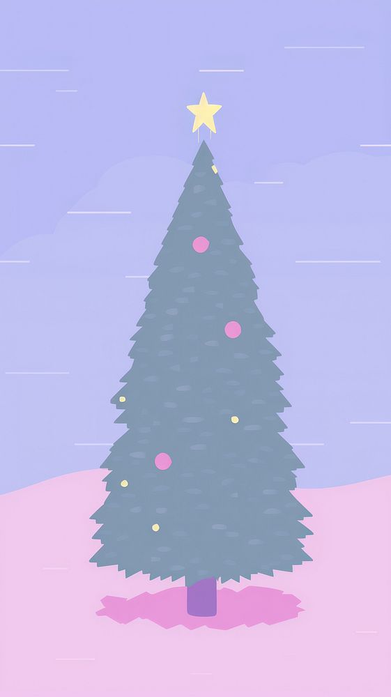 Christmas tree plant architecture illuminated. Free Photo