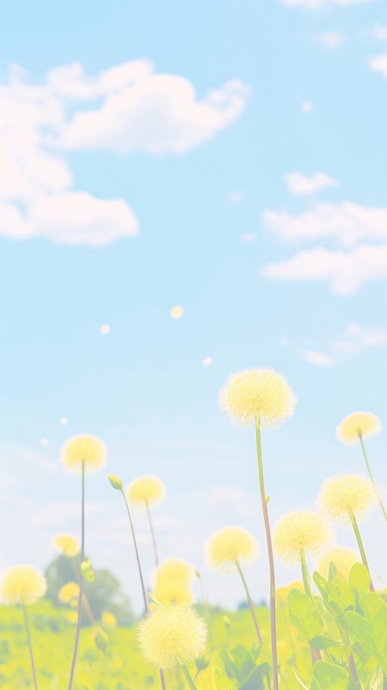 Dandelions outdoors nature flower. AI generated Image by rawpixel.