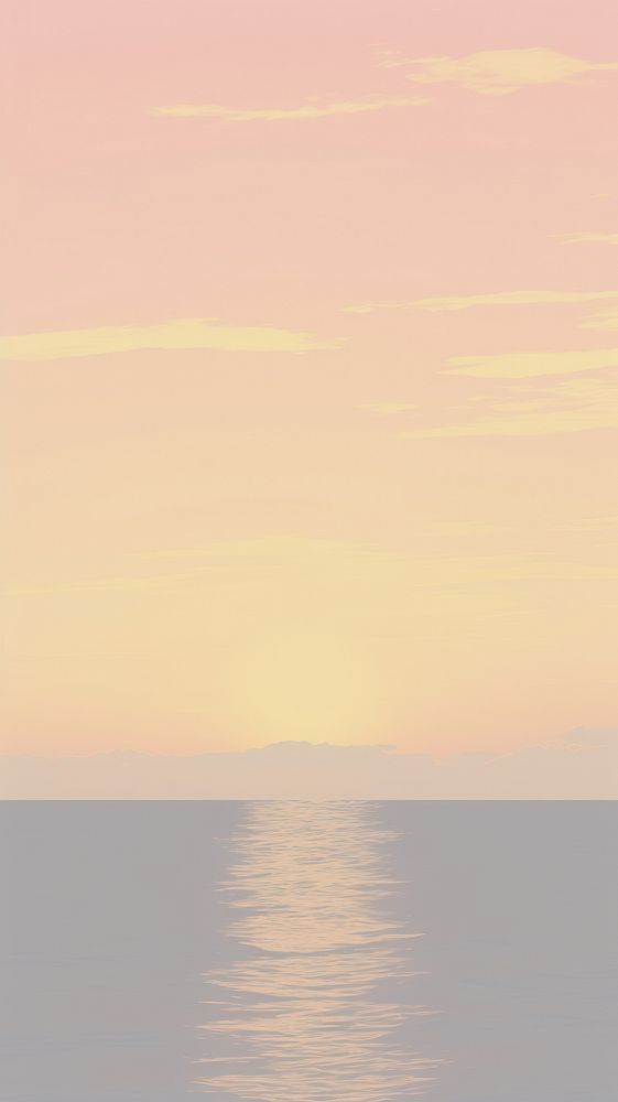 Sunset over the sea outdoors horizon nature. AI generated Image by rawpixel.
