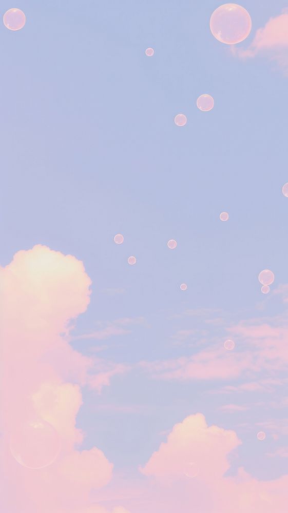 Soap bubbles sky outdoors nature. AI generated Image by rawpixel.