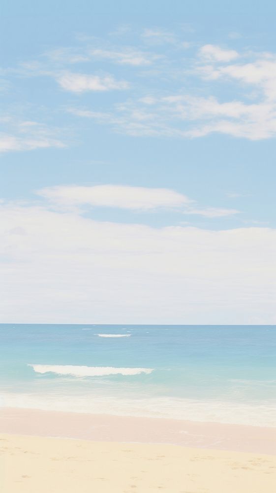 The beach outdoors horizon nature. AI generated Image by rawpixel.