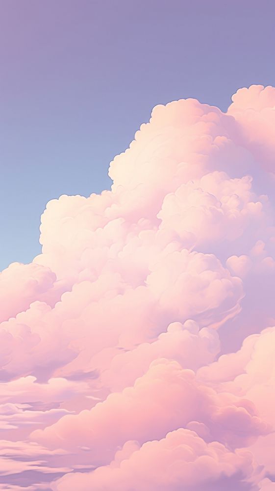 Aesthetic cloud illustration wallpaper outdoors nature sky. AI generated Image by rawpixel.