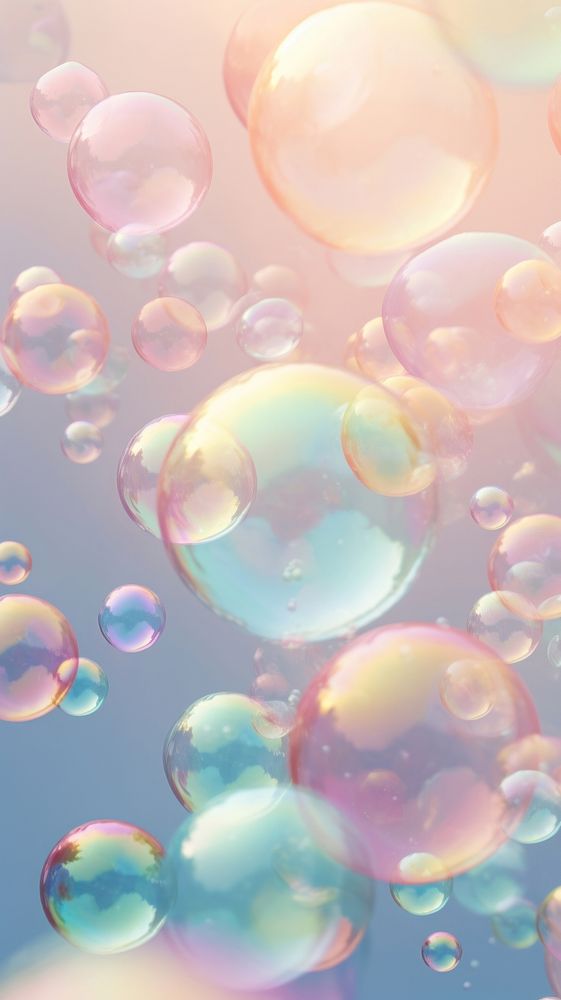 Aesthetic bubbles wallpaper backgrounds transparent lightweight. AI generated Image by rawpixel.