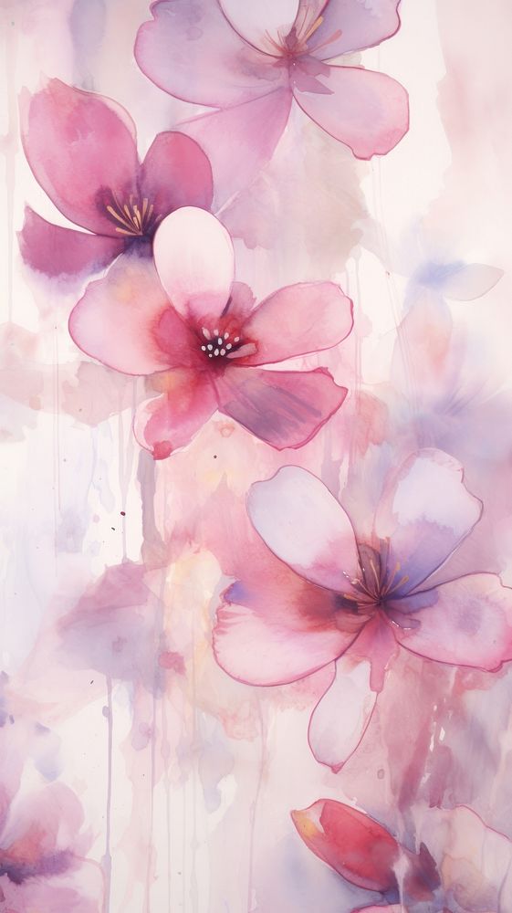 Aesthetic flowers wallpaper backgrounds blossom petal. AI generated Image by rawpixel.