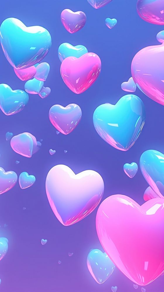 Aesthetic hearts wallpaper backgrounds transparent abstract. 