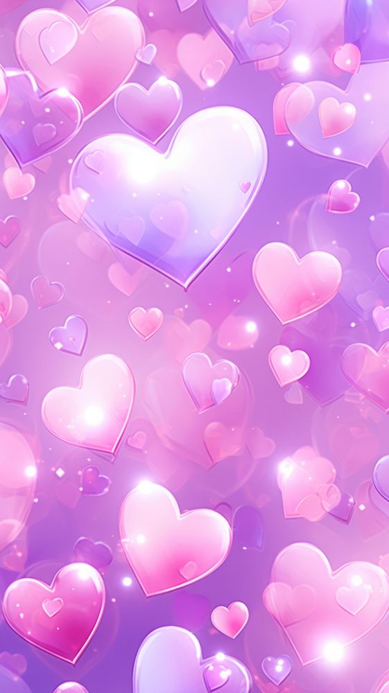 Aesthetic hearts wallpaper backgrounds petal | Premium Photo ...