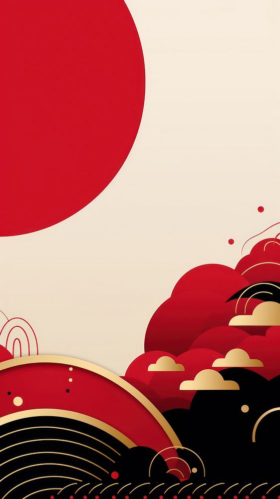 Chinese wallpaper backgrounds abstract red. AI generated Image by rawpixel.