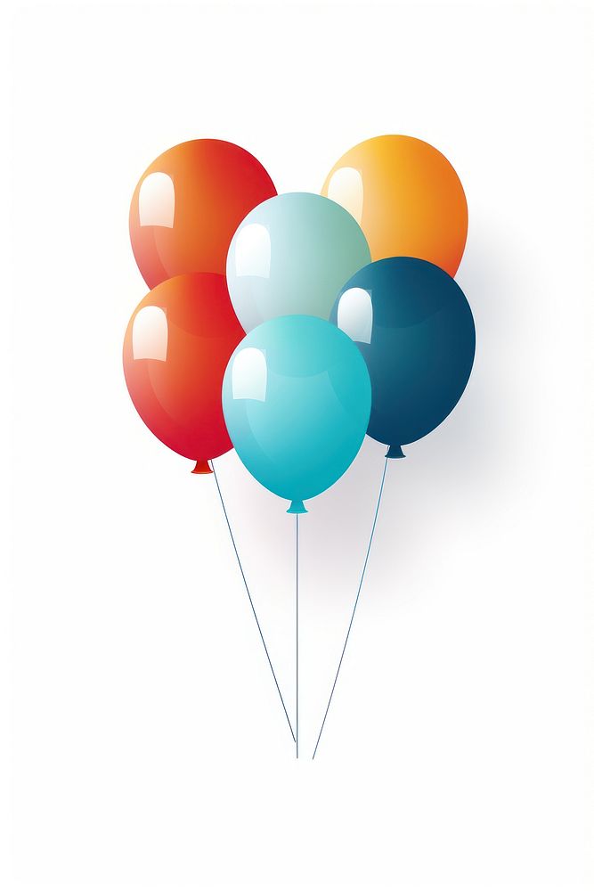 Party balloons white background togetherness anniversary. AI generated Image by rawpixel.