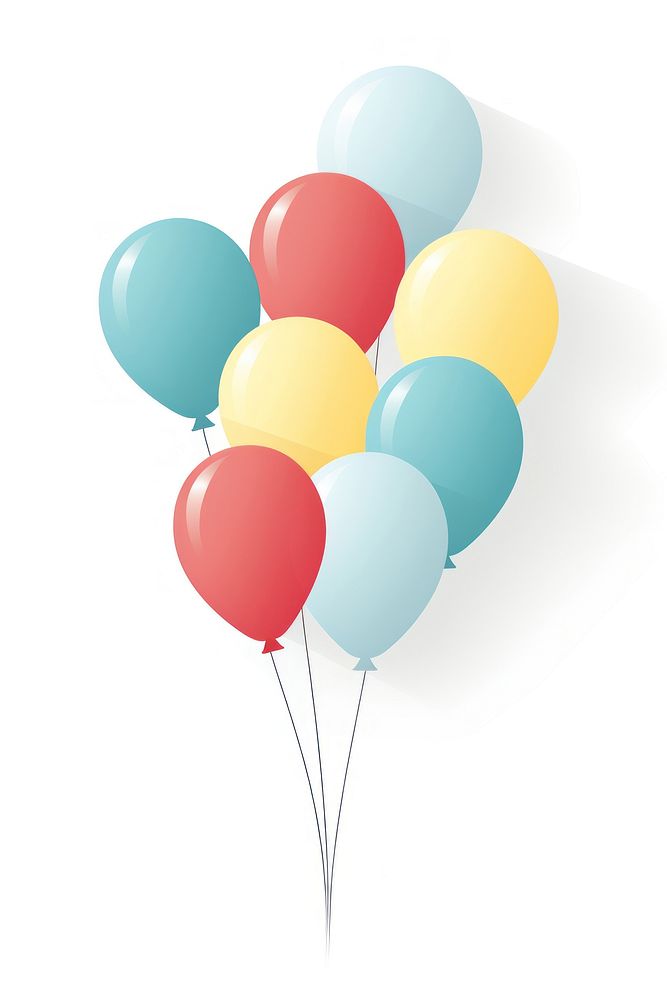 Party balloons white background anniversary celebration. AI generated Image by rawpixel.