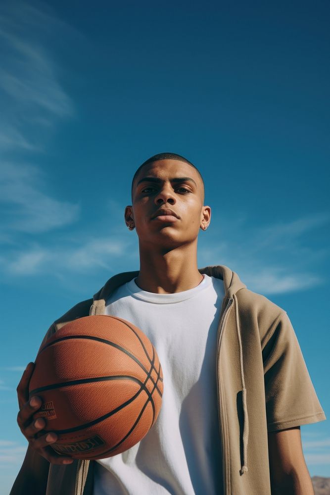 Basketball sports sky determination. AI generated Image by rawpixel.