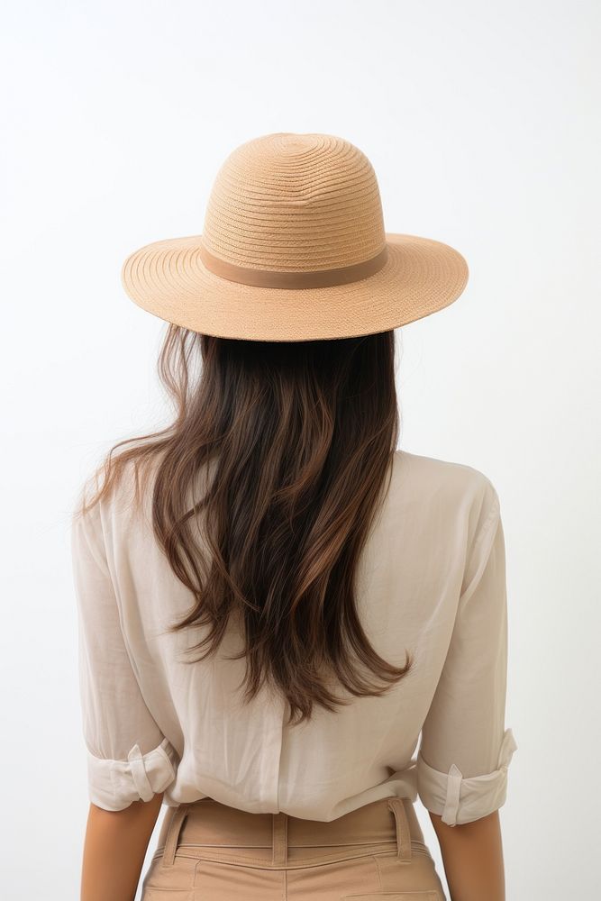 Asian teen wear a hat fashion adult back. AI generated Image by rawpixel.