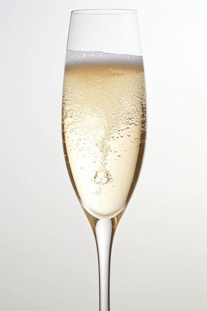 Champagne glass cocktail drink white background. AI generated Image by rawpixel.