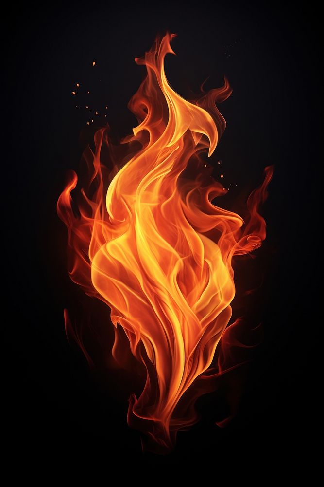 Flame fire bonfire illuminated. AI generated Image by rawpixel.