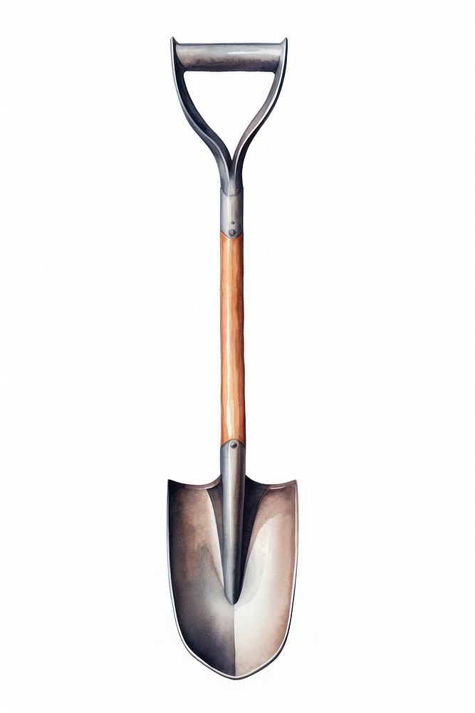 Shovel tool white background hammer. AI generated Image by rawpixel.