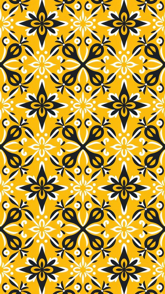 Yellow thai pattern backgrounds shape repetition. AI generated Image by rawpixel.