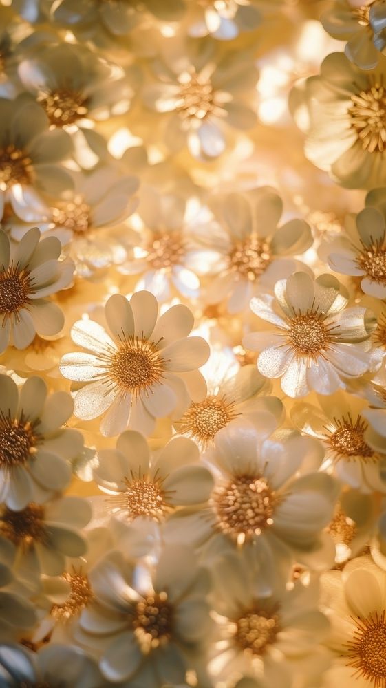 Flower pattern texture gold backgrounds petal. AI generated Image by rawpixel.