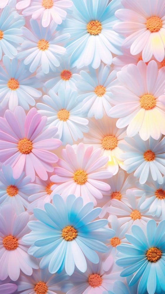 Daisy flower backgrounds pattern. AI generated Image by rawpixel.