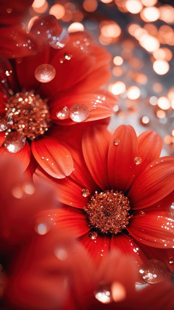 Red flower texture backgrounds petal plant. AI generated Image by rawpixel.