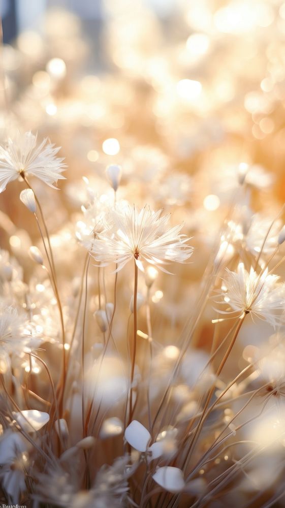 White plant abstract texture flower backgrounds dandelion. AI generated Image by rawpixel.