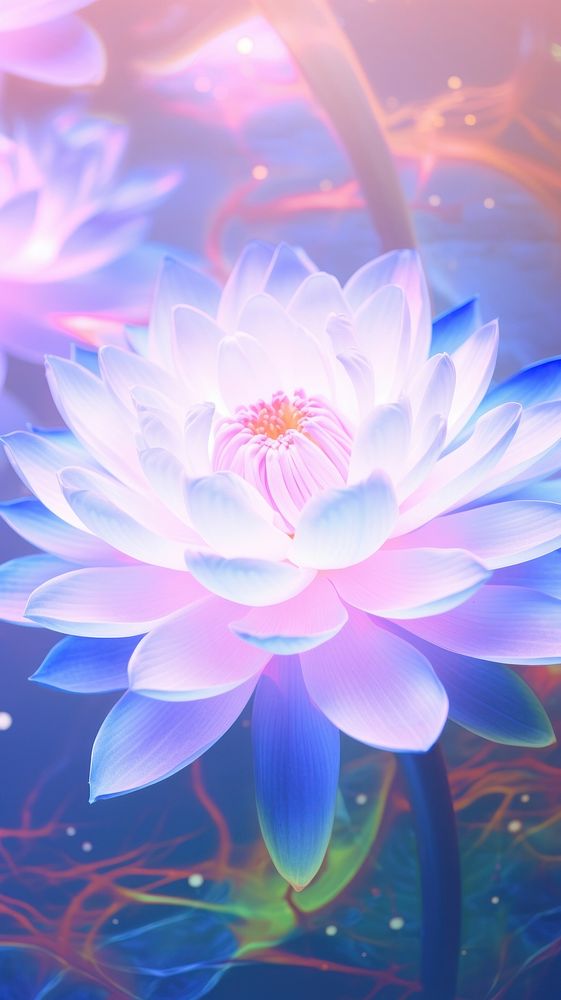 Lotus flowers graphics pattern petal. AI generated Image by rawpixel.