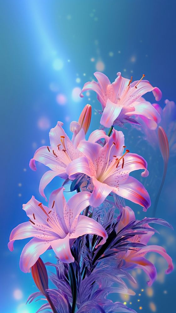 Lily blossom flowers petal plant inflorescence. AI generated Image by rawpixel.
