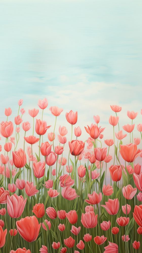 Tulip garden flower outdoors blossom. AI generated Image by rawpixel.
