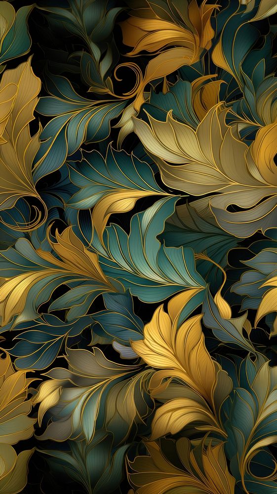 Leaves art pattern plant. AI generated Image by rawpixel.