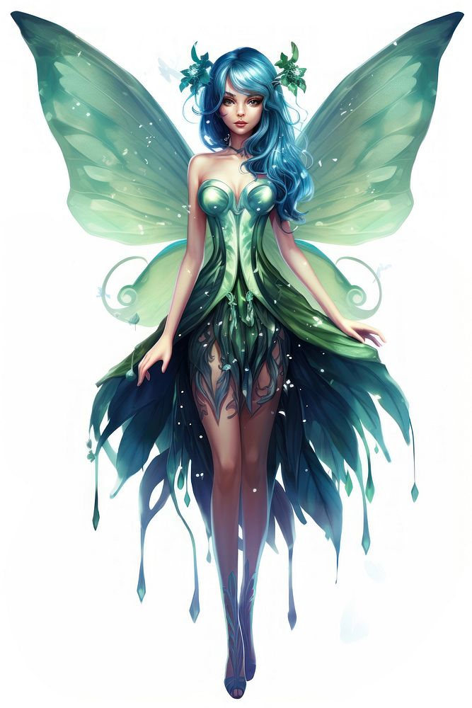 Fantasy fairy girl costume adult white background. AI generated Image by rawpixel.