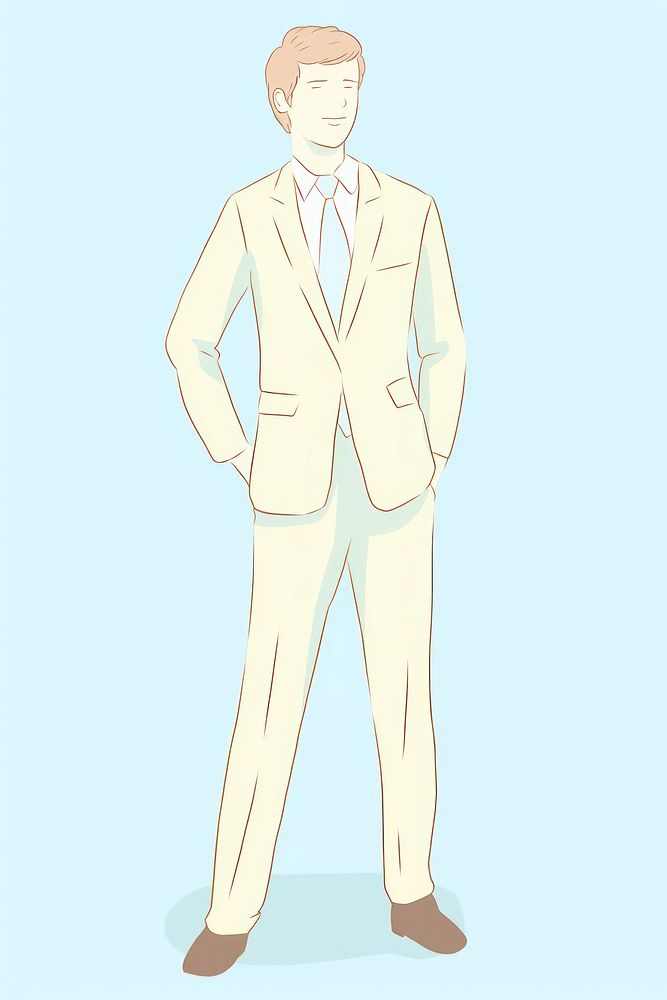 Business man drawing cartoon sketch. AI generated Image by rawpixel.
