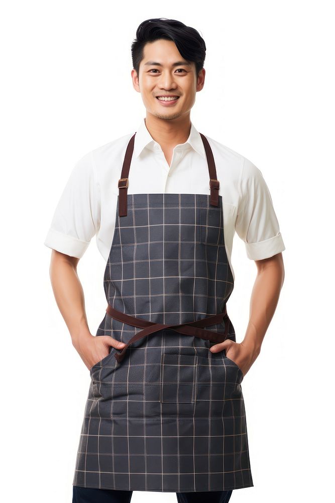 Asian man in an apron portrait clothing adult. AI generated Image by rawpixel.